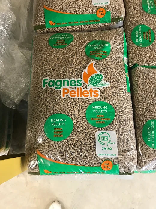 Pallet (66 zakken) Pellet DIN plus 15 kg/zak - 3 zakken gratis!